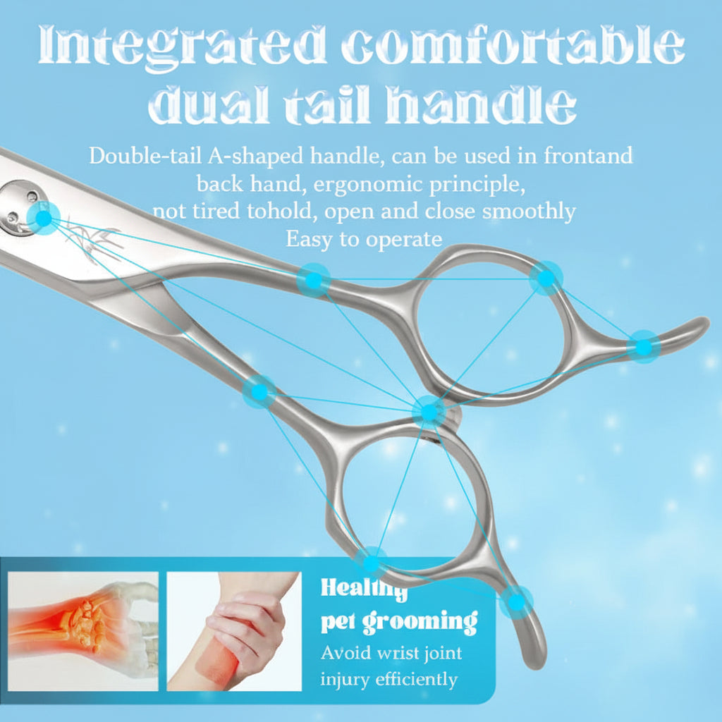 Dog Grooming Thinning Scissors 66 Teeth Stainless Steel 7.5 Inch