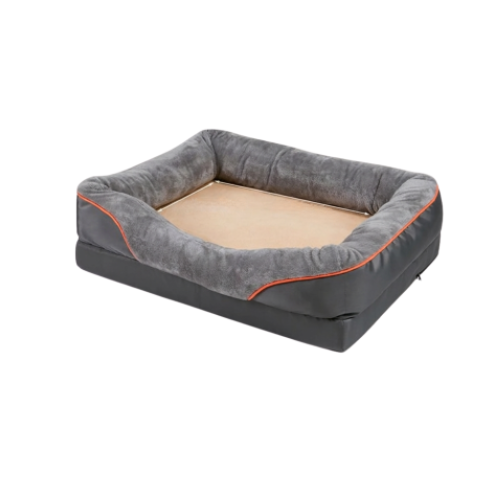 XL Orthopedic Dog Bed Memory Foam Cushion with Removable Cover Grey