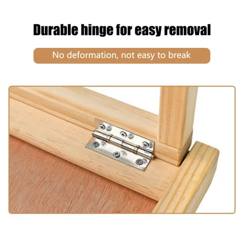 Foldable Pet Ramp Adjustable Height Wooden Ramp with Carpet Surface 45kg Capacity Small: 70 × 35 × (30–40) cm