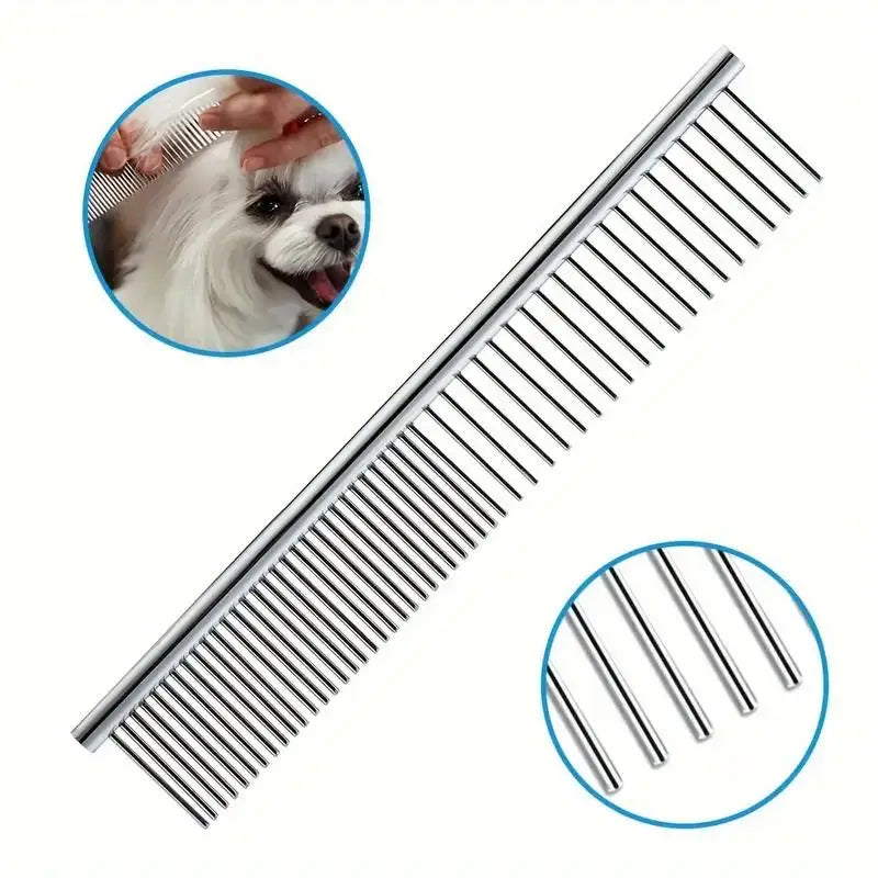 Dog Grooming Scissors Set Stainless Steel Straight Curved Thinning Scissors and Comb 16.5 cm
