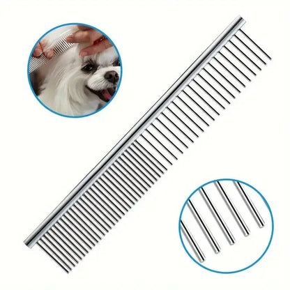 Dog Grooming Scissors Set Stainless Steel Straight Curved Thinning Scissors and Comb 16.5 cm