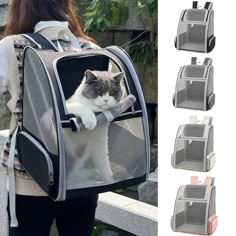 Pet Carrier Backpack for Cats and Small Dogs 32 x 28 x 41 cm Up to 6 kg Black
