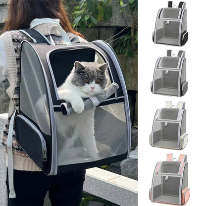 Pet Carrier Backpack for Cats and Small Dogs 32 x 28 x 41 cm Up to 6 kg Black
