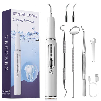 Ultrasonic Pet Tooth Cleaning Device White for Dogs and Cats