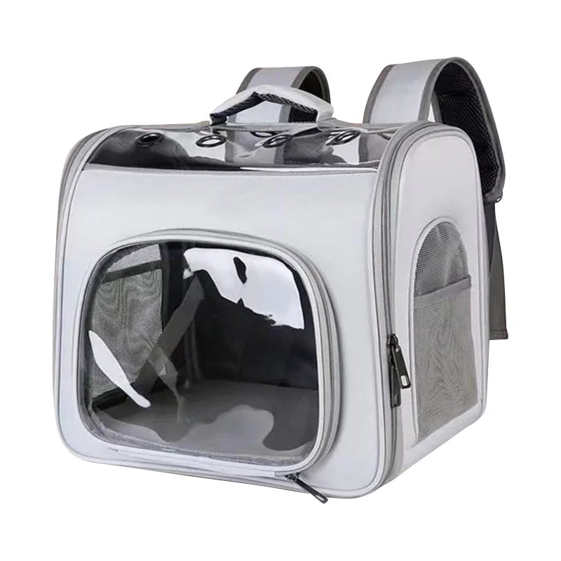 Pet Travel Backpack Carrier Foldable with Mesh Panels 41 × 28.5 × 35 cm for Pets within 7.5 kg