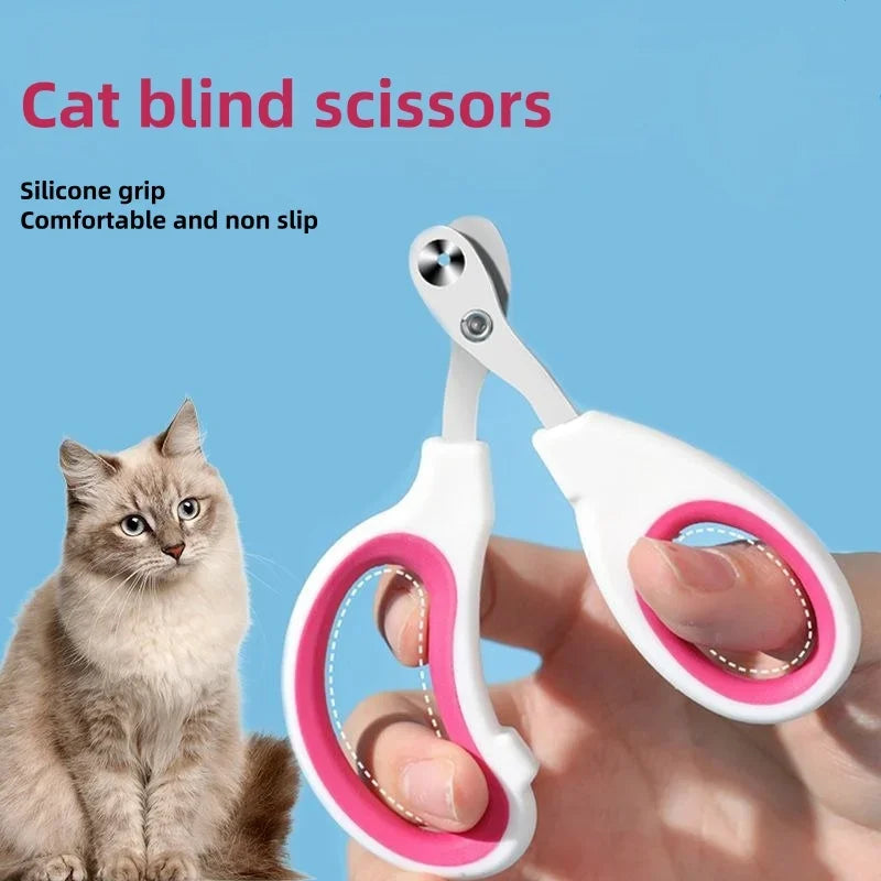 Cat Nail Clippers Stainless Steel Claw Trimmer Pink 29 g