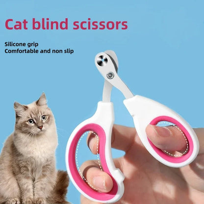 Cat Nail Clippers Stainless Steel Claw Trimmer Pink 29 g