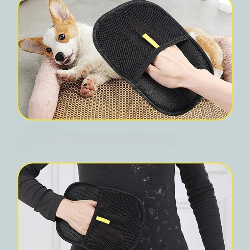 Pet Hair Remover Glove Washable Plastic Hair Removal Mitt 20 x 15 cm