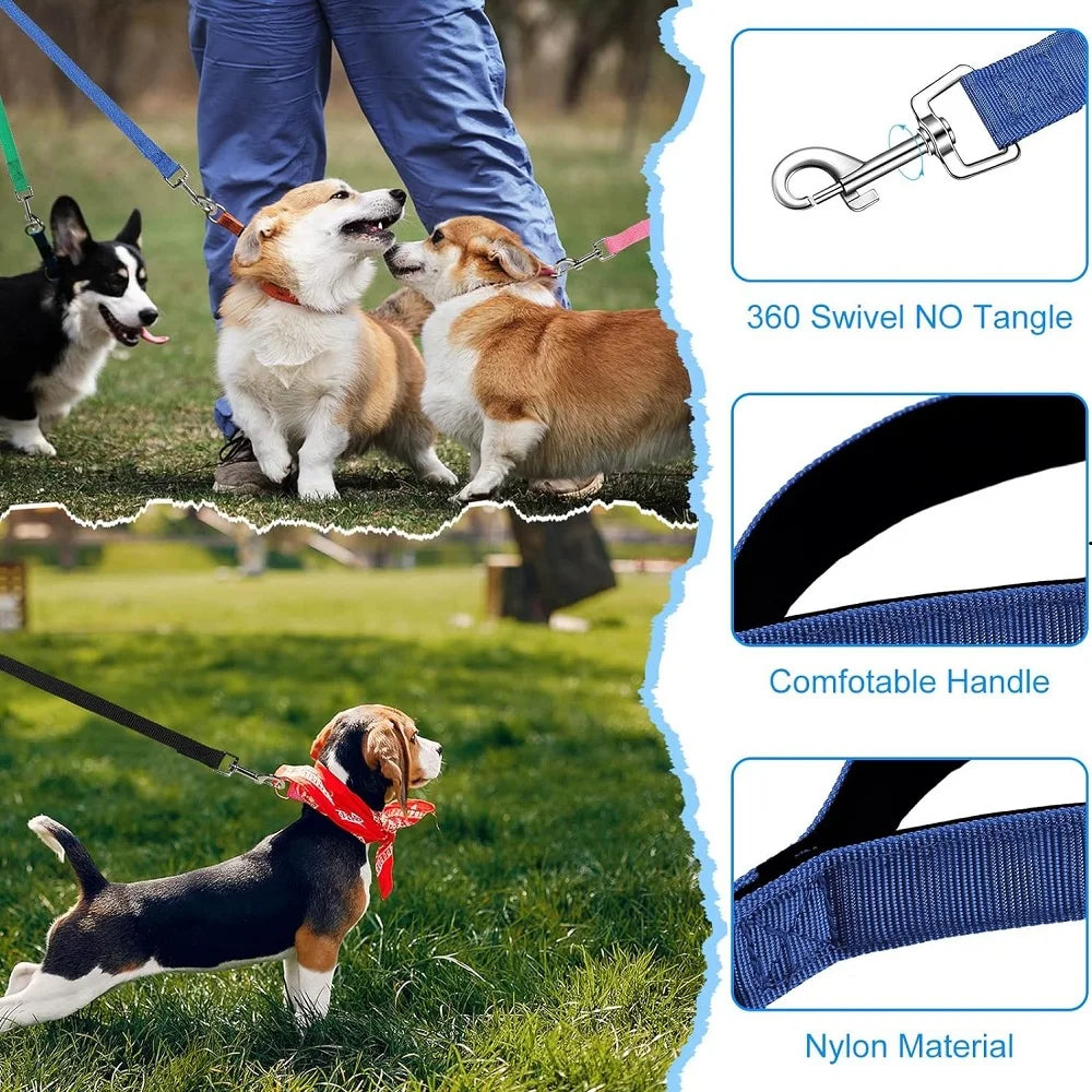 3M Nylon Dog Leash Black Long Training Lead for Dogs
