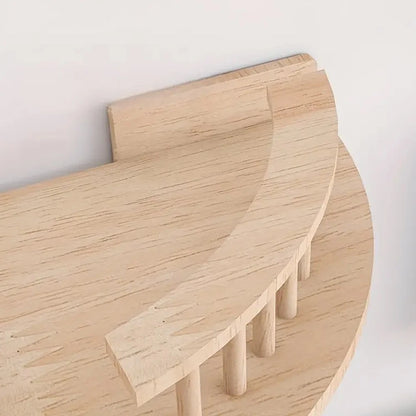 Wall Mounted Cat Hammock Corner Shelf Single Layer Wooden Cat Perch 31.5 × 31.5 cm