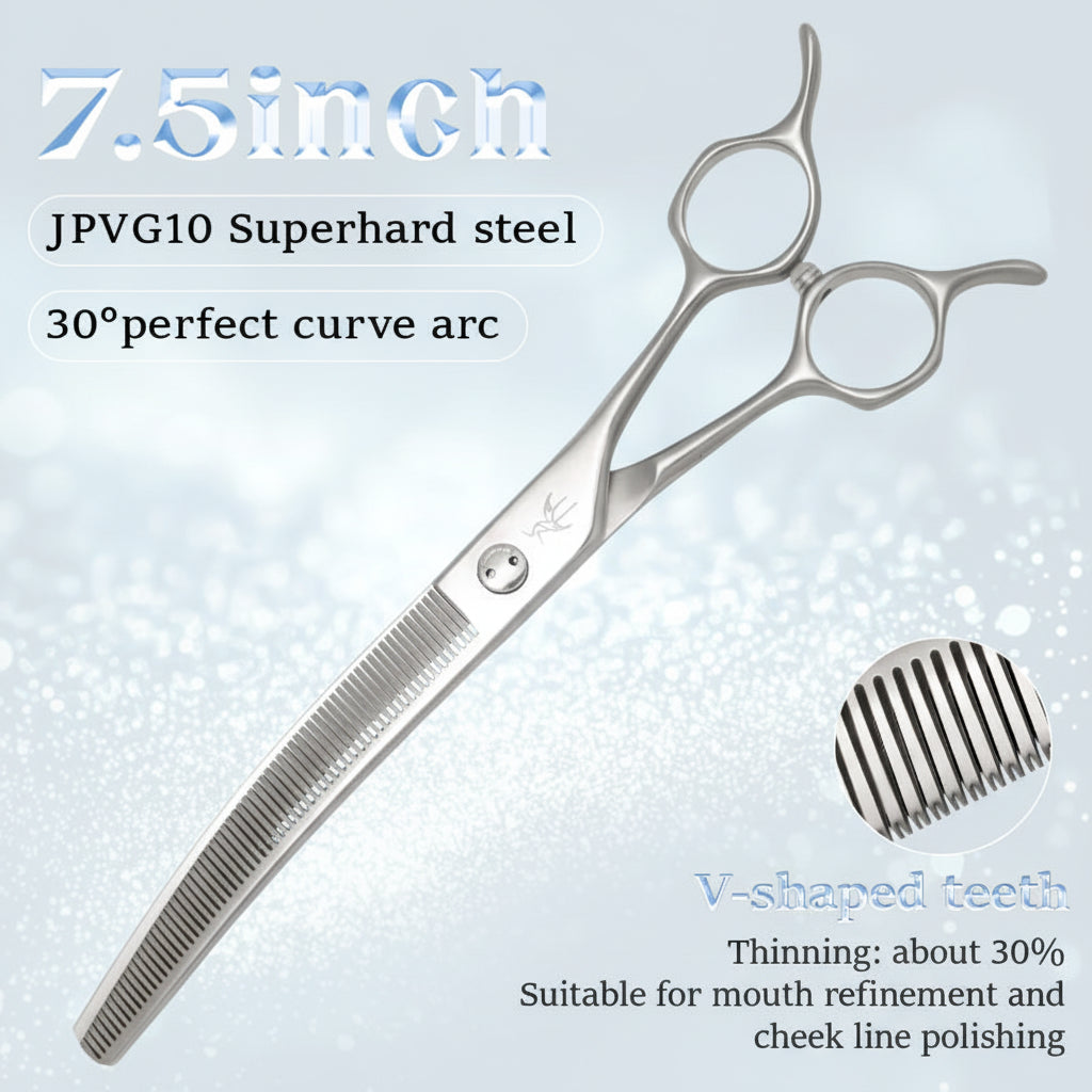 Dog Grooming Thinning Scissors 30 Teeth Stainless Steel 7.5 Inch