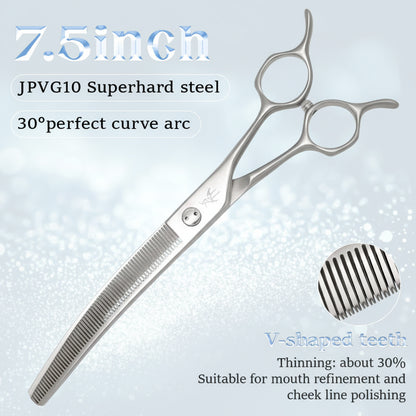 Dog Grooming Thinning Scissors 30 Teeth Stainless Steel 7.5 Inch