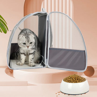 Pet Carrier Backpack for Cats and Small Dogs 32 x 28 x 41 cm Up to 6 kg Black