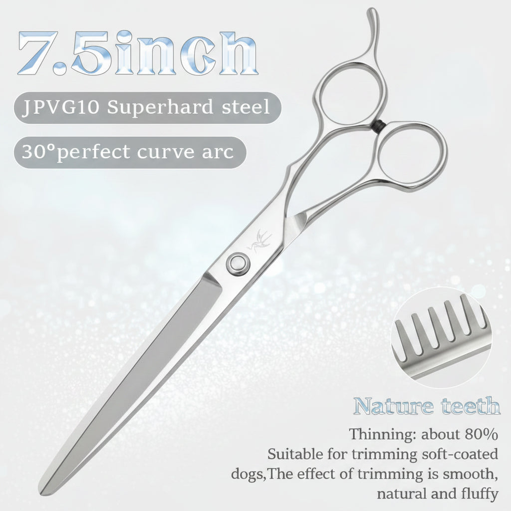 Dog Grooming Thinning Scissors 30 Teeth Stainless Steel 7.5 Inch