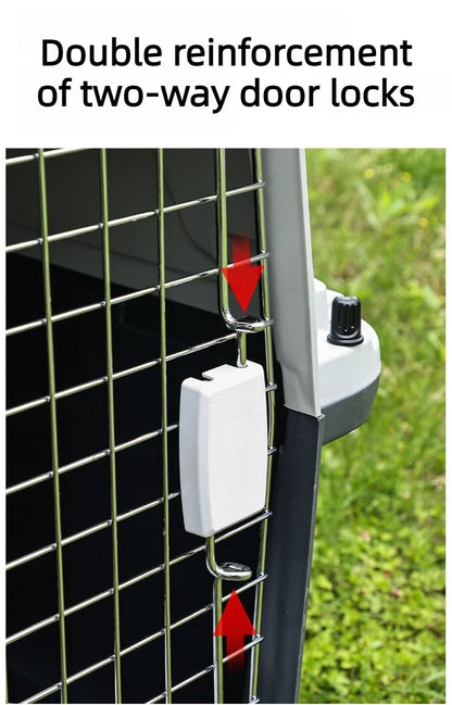 Large Pet Air Box Carrier with Wheels Portable Travel Carrier for Dogs and Cats