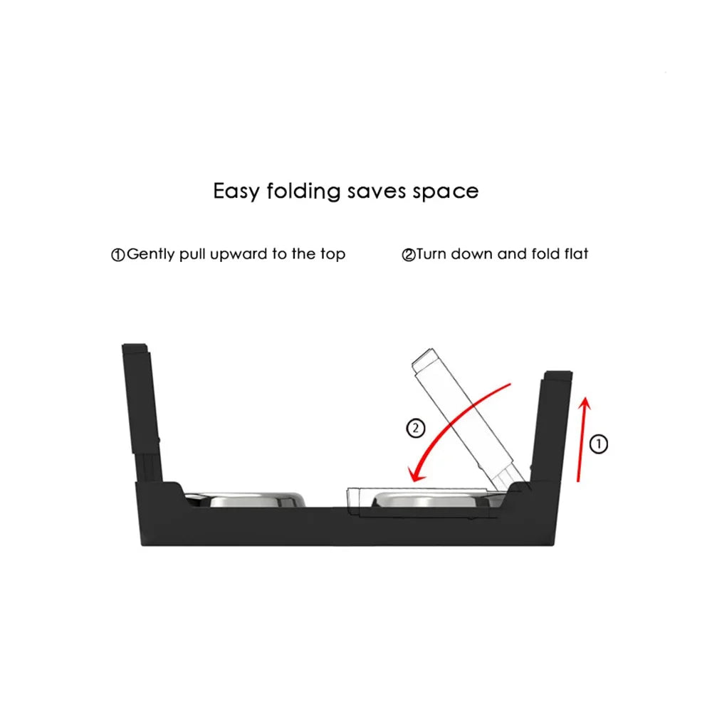 Elevated Dog Feeder with Adjustable Stand and Double Stainless Steel Bowls