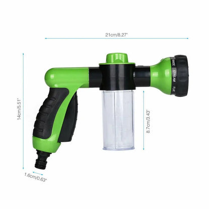 Pet Shower Sprayer Hose Nozzle 3 Spray Modes Green 4 Piece Connector Set