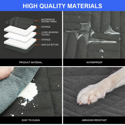 Dog Car Seat Cover Hard Bottom Waterproof Rear Seat Protector 133 x 160 cm