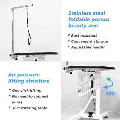 Adjustable Pet Grooming Table Metal Frame Black with CE Certification