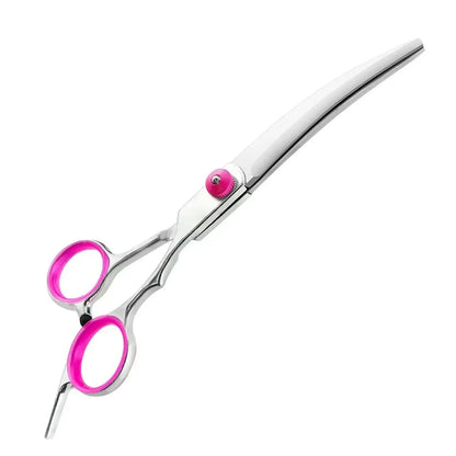 Dog Grooming Scissors Set Stainless Steel Straight Curved Thinning Scissors and Comb 16.5 cm