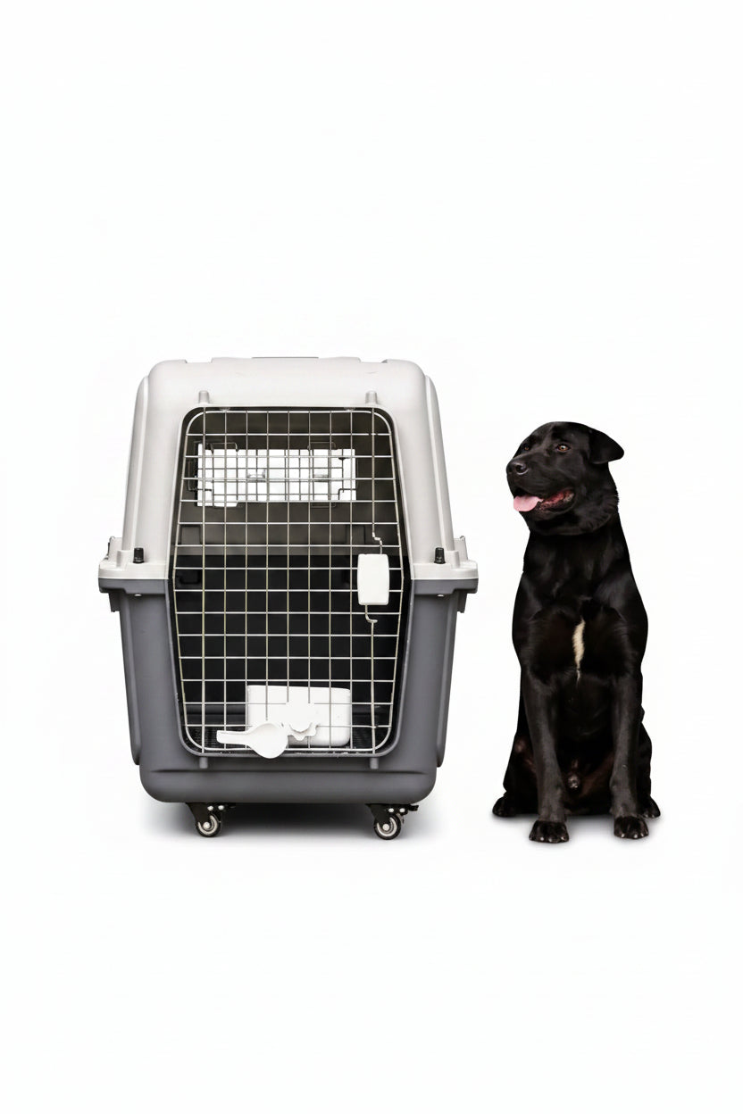 Large Pet Air Box Carrier with Wheels Portable Travel Carrier for Dogs and Cats
