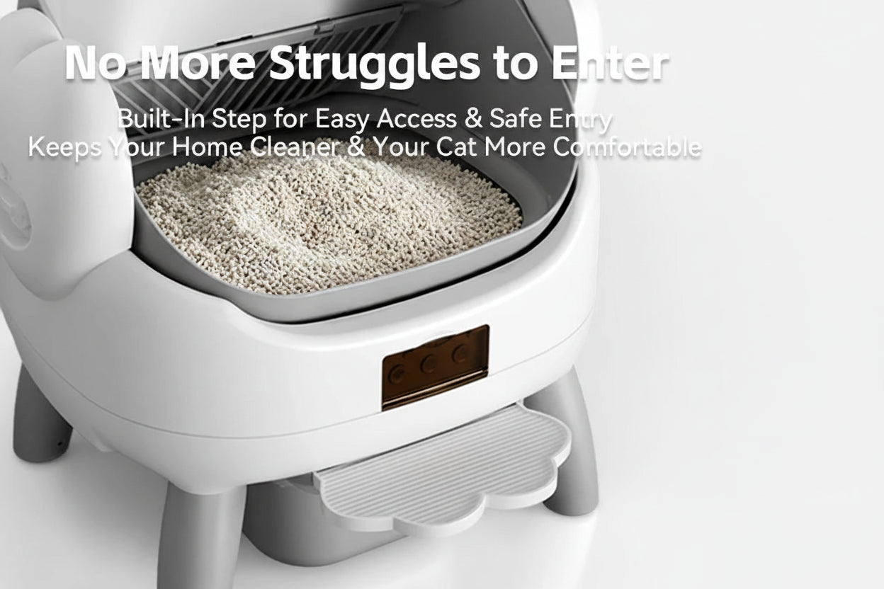 Automatic Smart Cat Litter Box 72 L with App Control Kitten Mode and 9 L Waste Bin