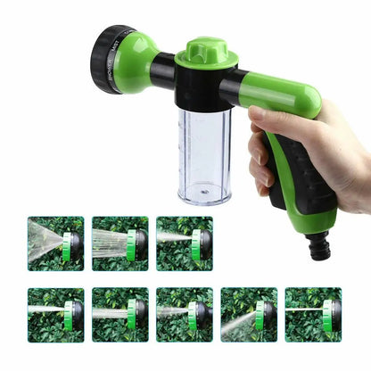 Pet Shower Sprayer Hose Nozzle 3 Spray Modes Green 4 Piece Connector Set