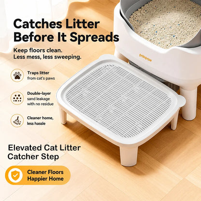 Automatic Smart Cat Litter Box 72 L with App Control Kitten Mode and 9 L Waste Bin