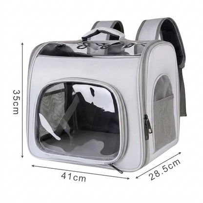 Pet Travel Backpack Carrier Foldable with Mesh Panels 41 × 28.5 × 35 cm for Pets within 7.5 kg