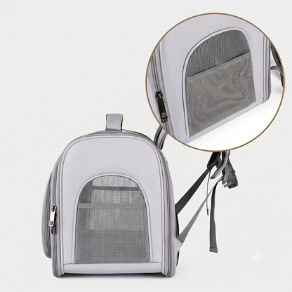 Pet Travel Backpack Carrier Foldable with Mesh Panels 41 × 28.5 × 35 cm for Pets within 7.5 kg