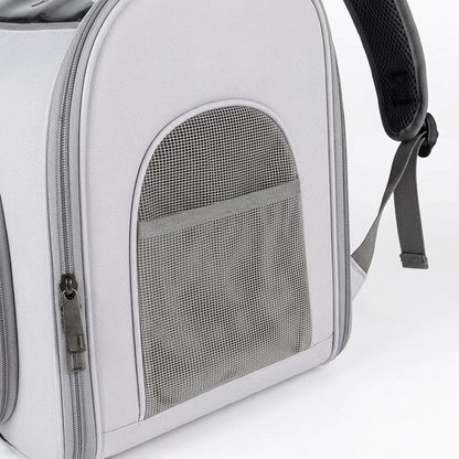 Pet Travel Backpack Carrier Foldable with Mesh Panels 41 × 28.5 × 35 cm for Pets within 7.5 kg