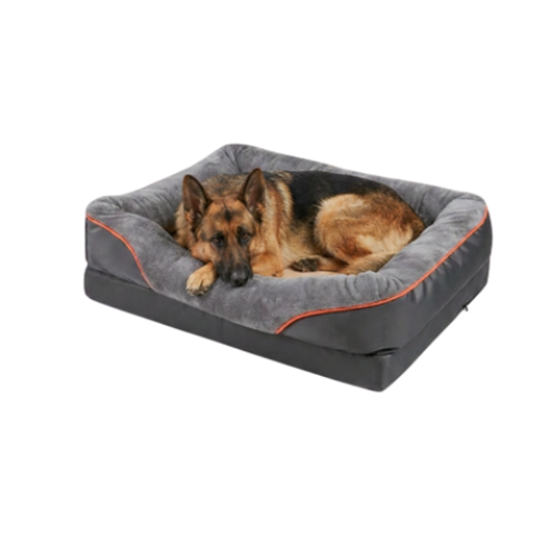 XL Orthopedic Dog Bed Memory Foam Cushion with Removable Cover Grey