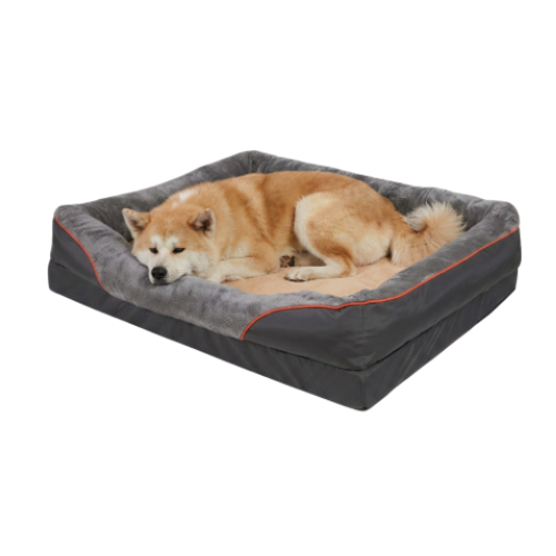 3XL Orthopedic Dog Bed Memory Foam Cushion with Removable Cover Grey