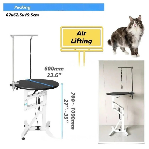 Adjustable Pet Grooming Table Metal Frame Black with CE Certification